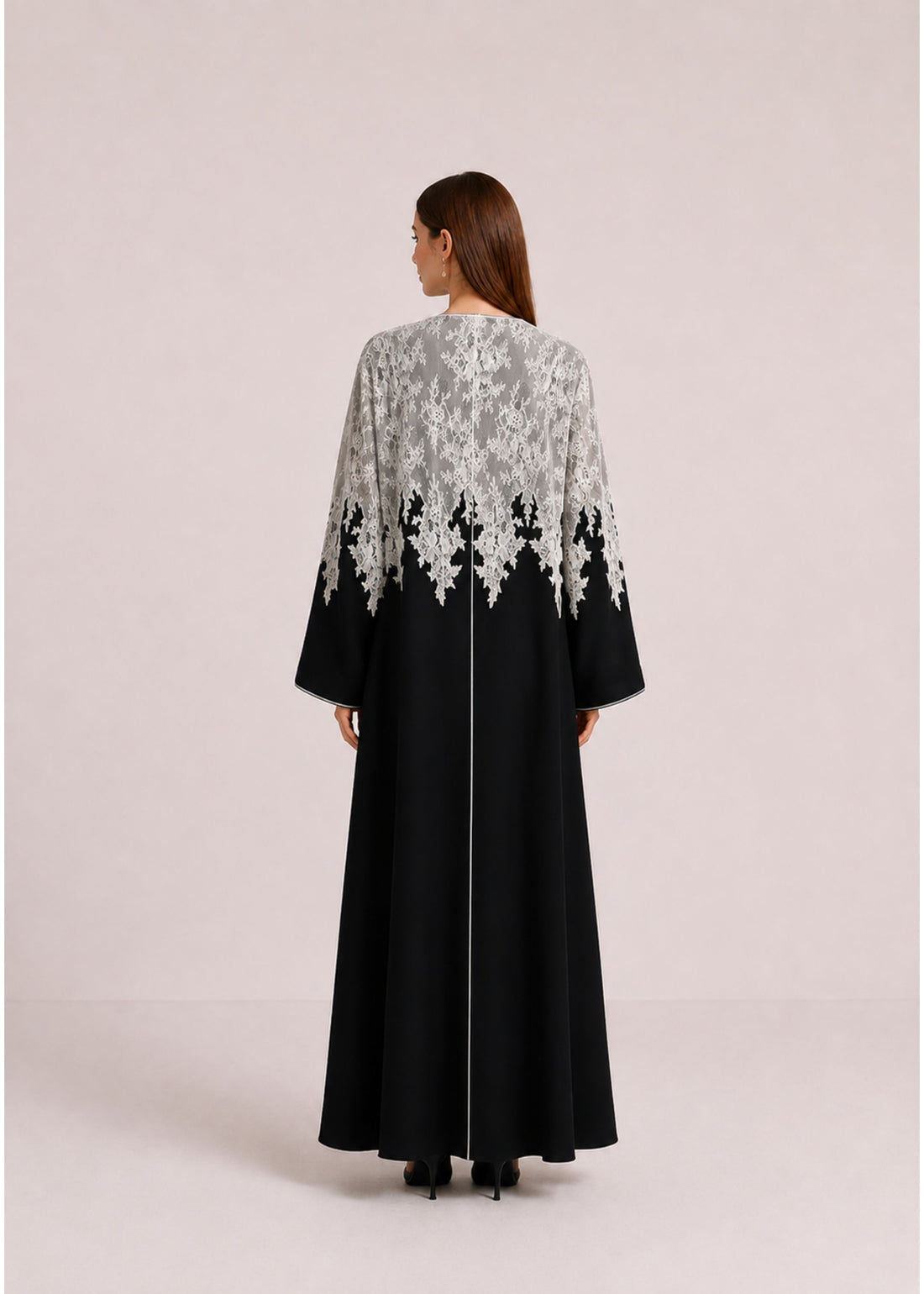 The Elisa Black Abaya - Front