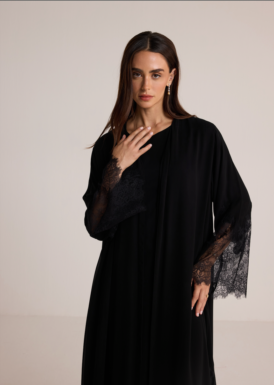 The Delphine Dentelle Abaya
