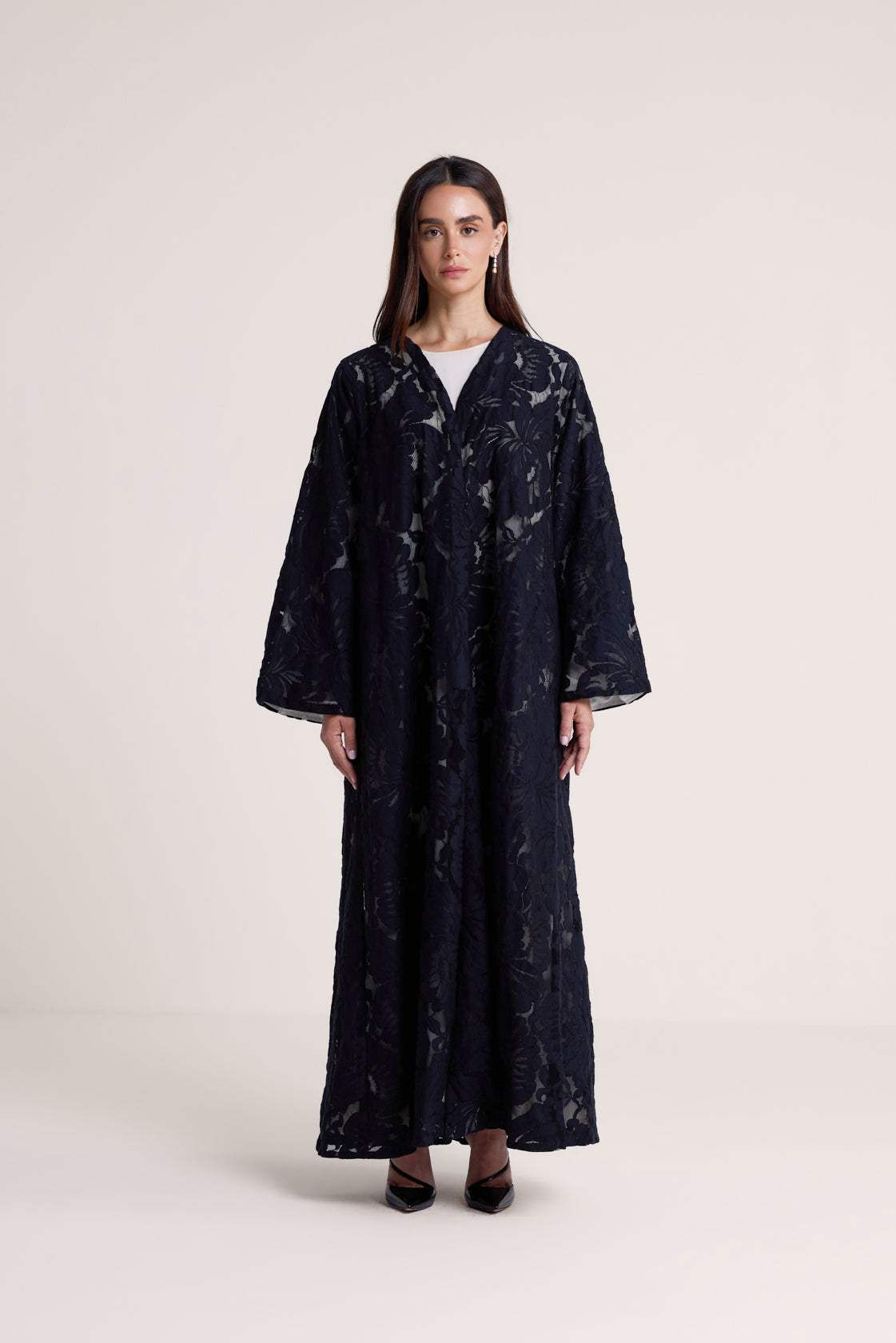 The Rosaline Lace Abaya