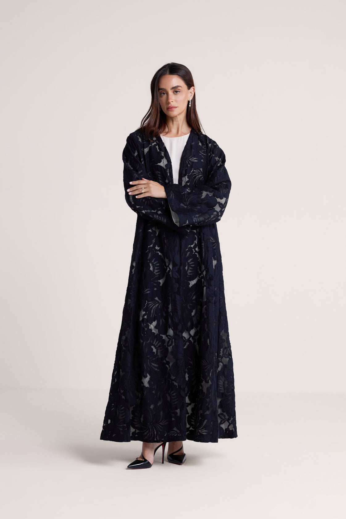 The Rosaline Lace Abaya