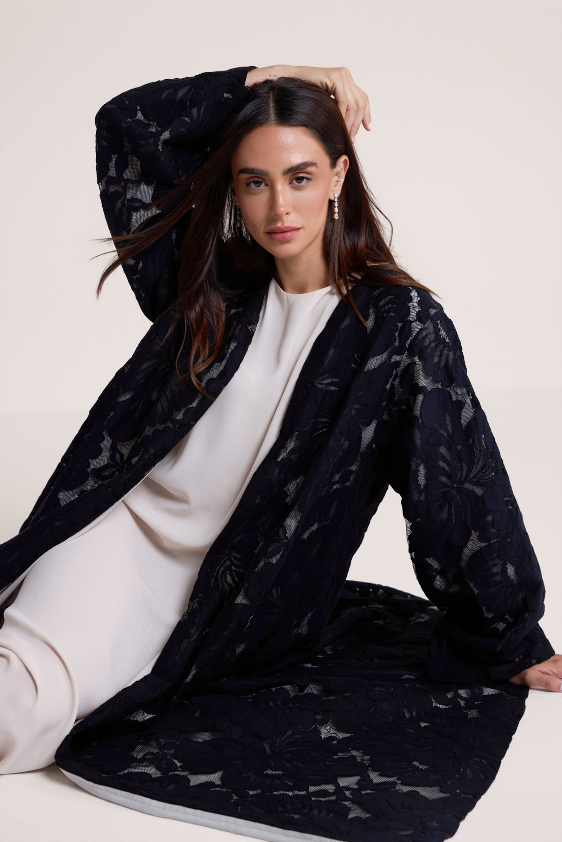 The Rosaline Lace Abaya