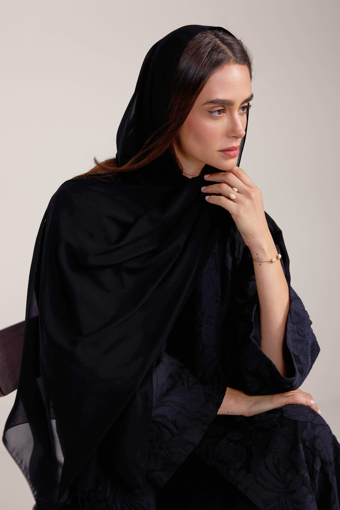 The Rosaline Lace Abaya