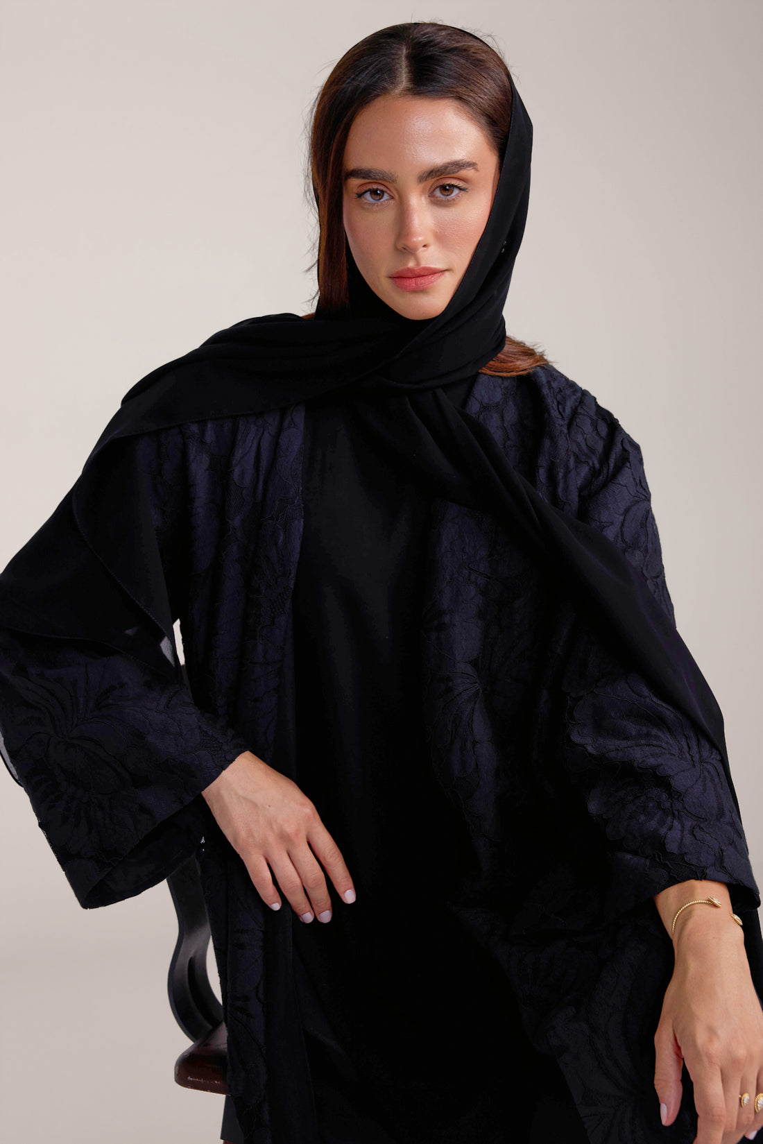The Rosaline Lace Abaya