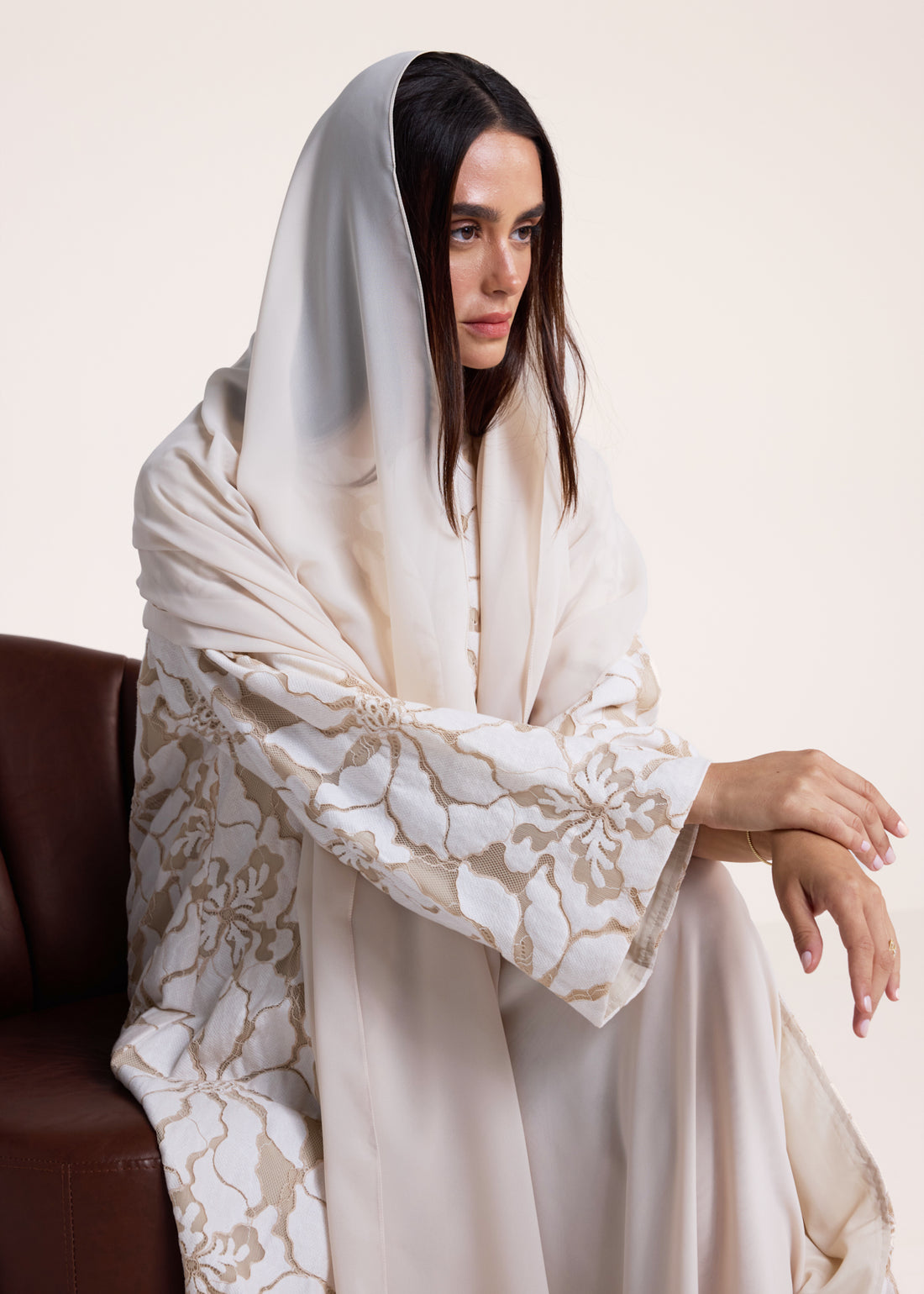 The Rosaline Lace Abaya