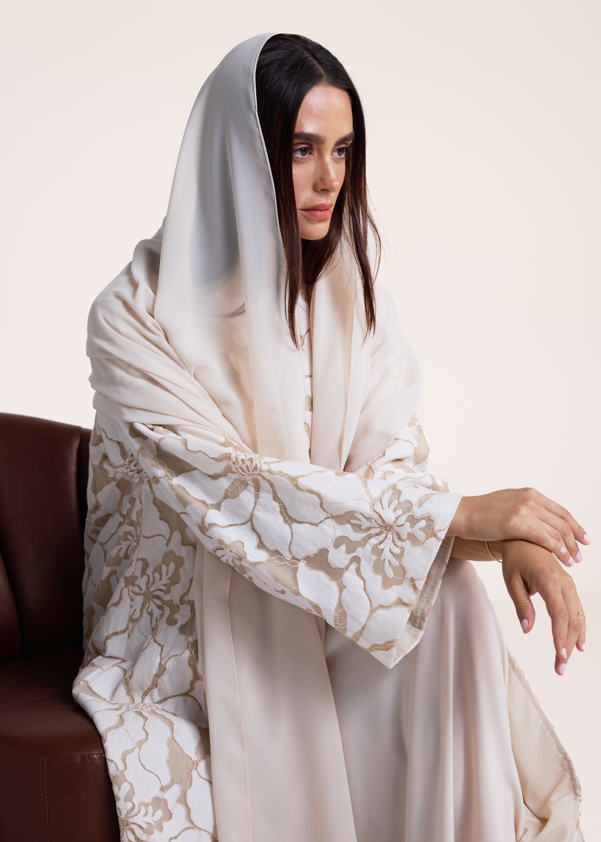 The Rosaline Lace Abaya